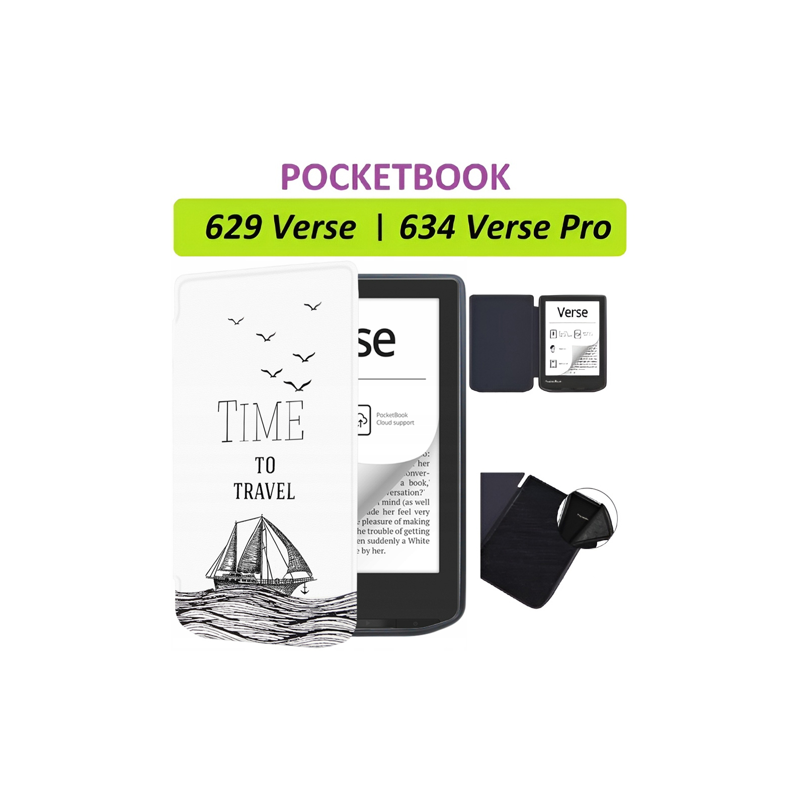 Чехол для электронной книги BeCover Smart Case PocketBook 629 Verse / 634 Verse Pro 6" Library Girl (710975) изображение 8