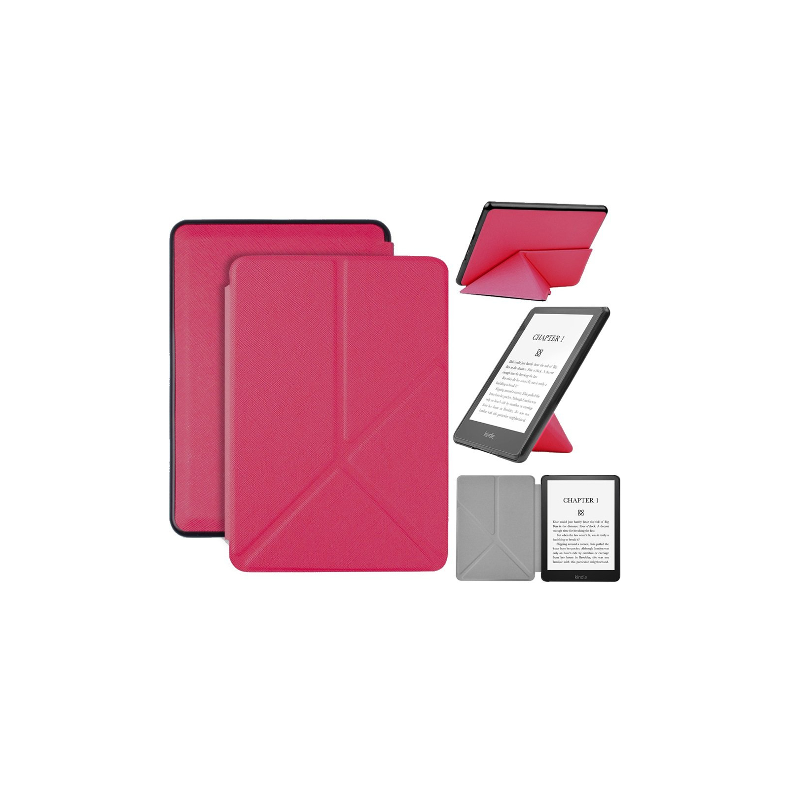 Чехол для электронной книги BeCover Ultra Slim Origami Amazon Kindle Paperwhite 11th Gen. 2021 Hot Pink (711057) изображение 5