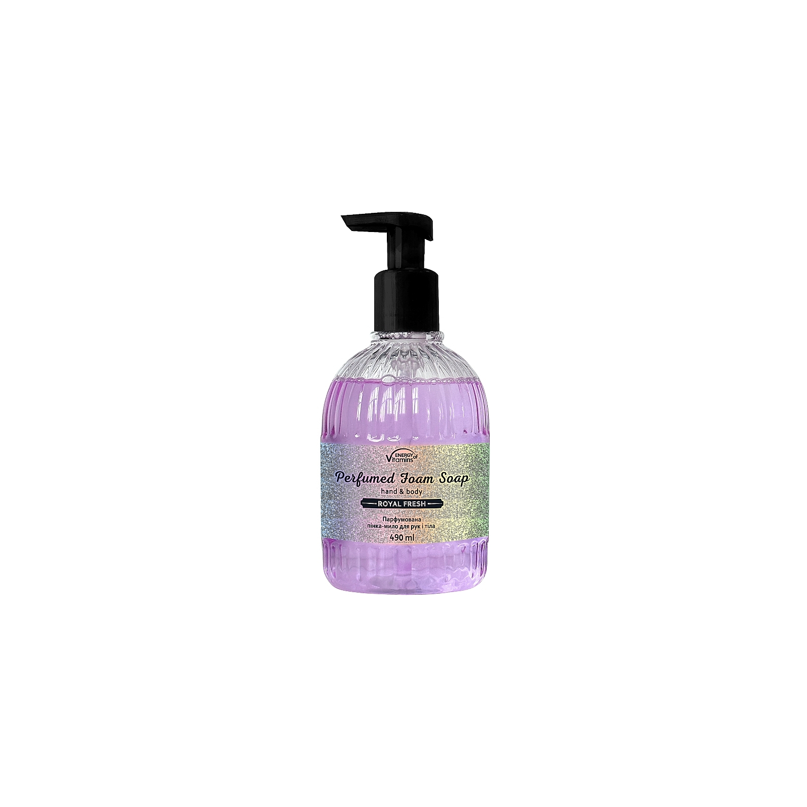 Мыло-пенка Energy of Vitamins Perfumed Foam Soap Hand & Body Royal Fresh 490 мл (4823080006849)