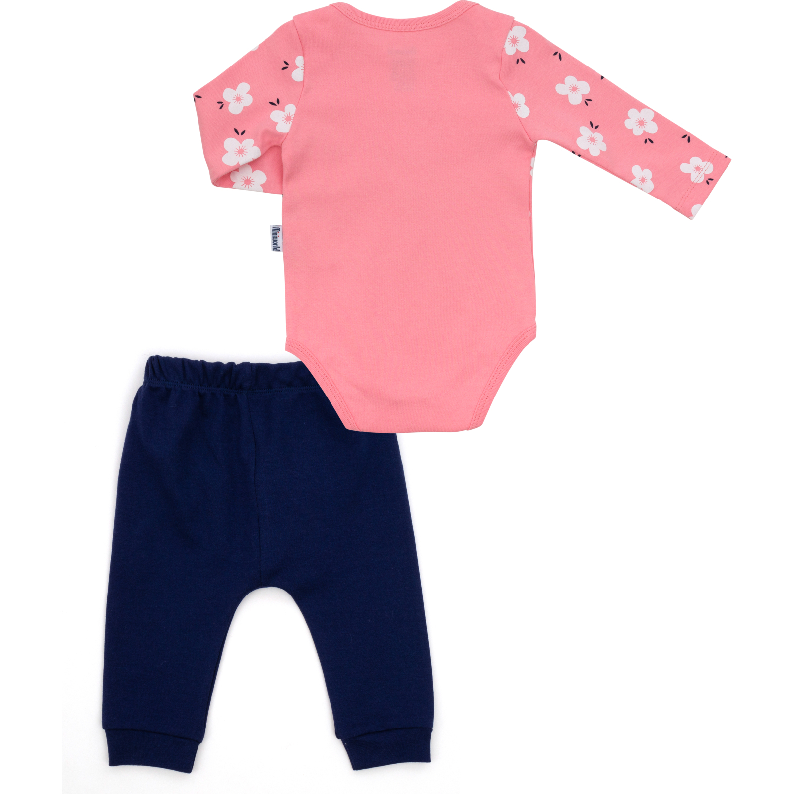 Набор детской одежды Miniworld с цветочками (16378-68G-pink) изображение 4