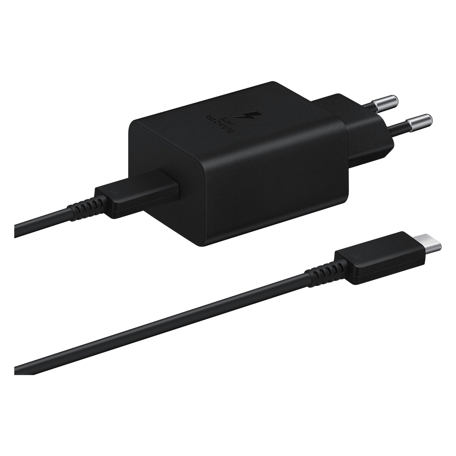 Зарядное устройство Samsung 45W Compact Power Adapter (w C to C Cable) Black (EP-T4510XBEGEU) изображение 3