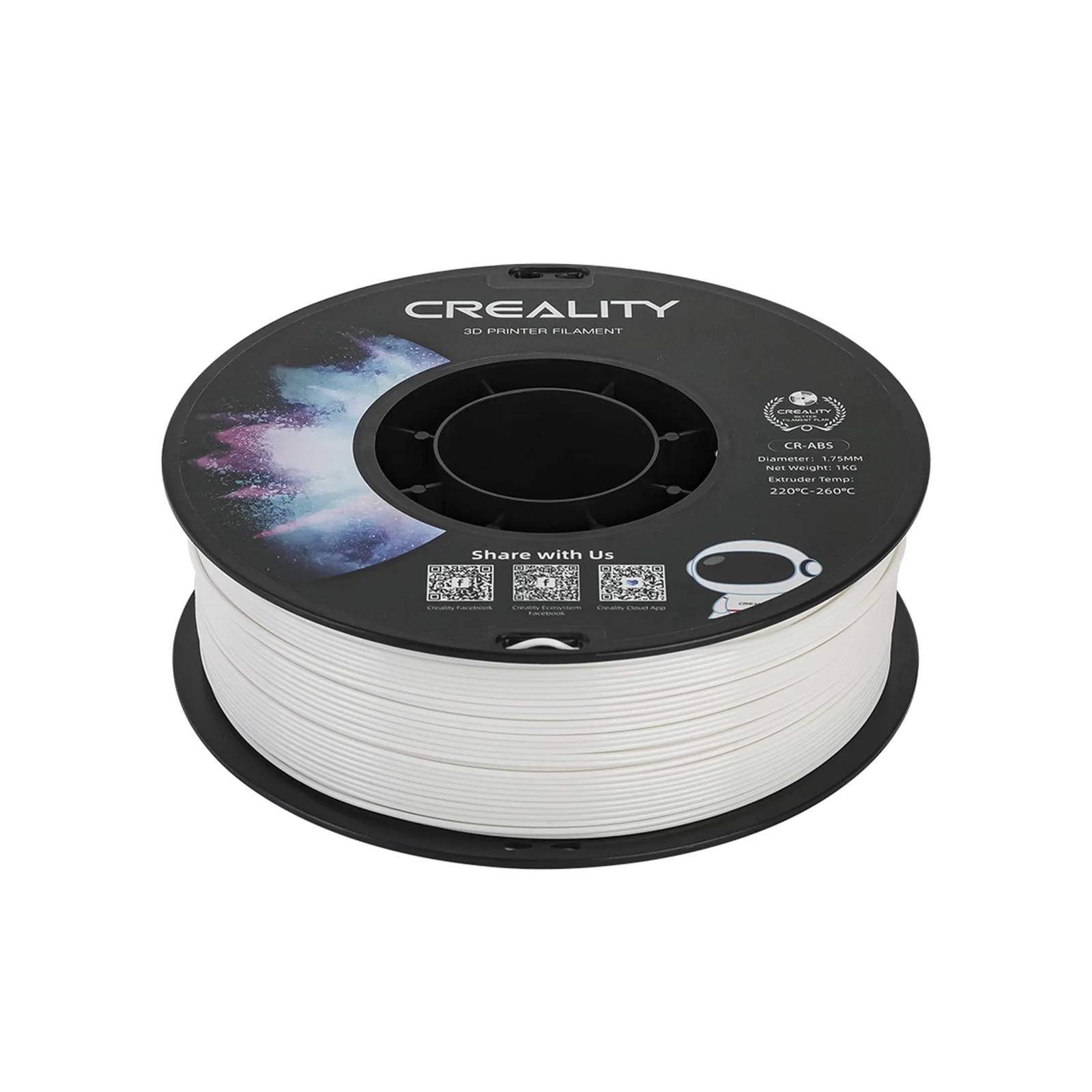 Пластик для 3D-принтера Creality ABS 1кг, 1.75мм, white (3301020031) изображение 3