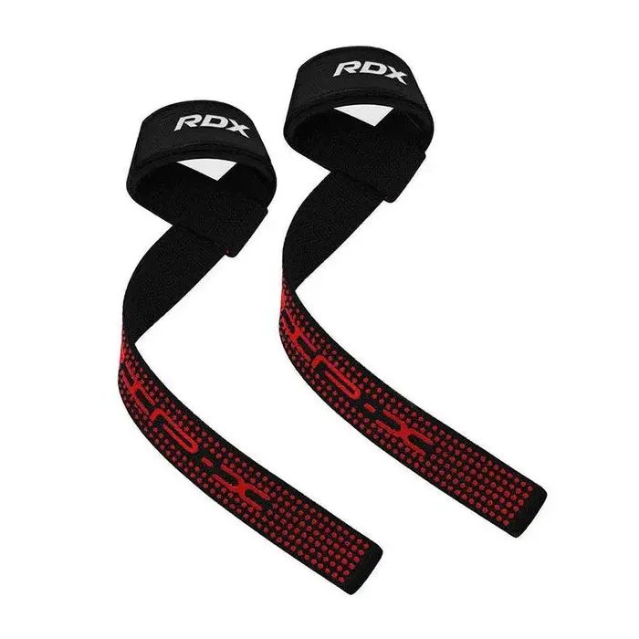 Кистьові лямки RDX S4 Gym Cotton Gel Straps Red Plus (WAC-S4R+) зображення 2