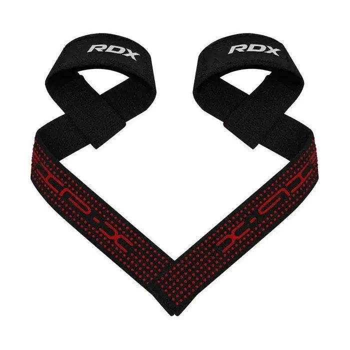 Кистьові лямки RDX S4 Gym Cotton Gel Straps Red Plus (WAC-S4R+) зображення 3