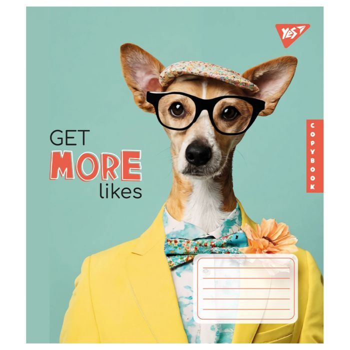 Зошит Yes Get more likes 24 аркушів клітинка (767289) зображення 4