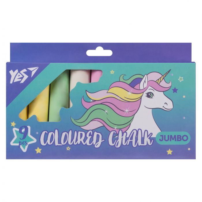 Мел Yes цветной Glamour 9 шт JUMBO (400507)