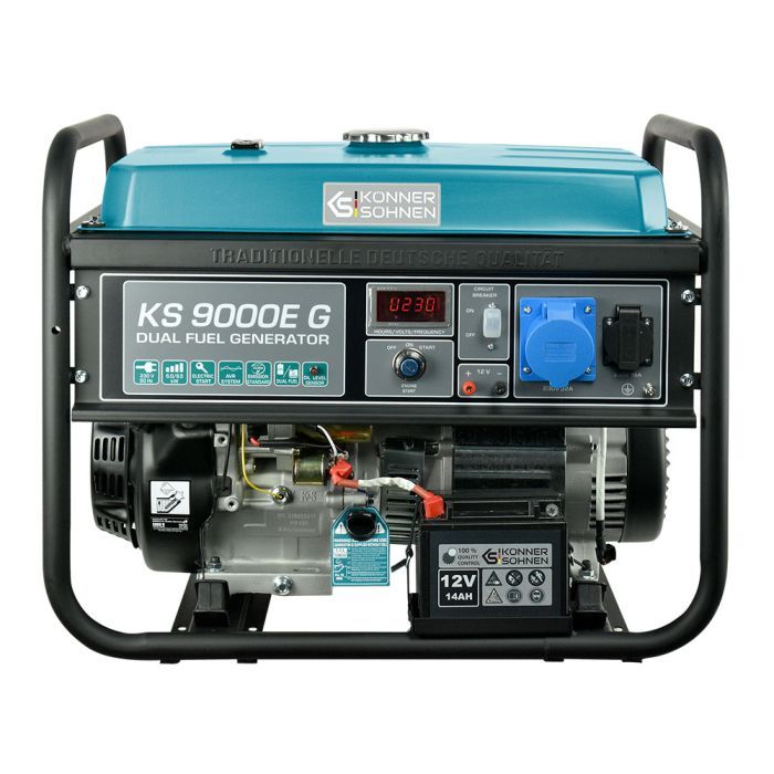 Генератор Konner&Sohnen газобензиновий KS 9000E G, 230V, 6.5kW, електростартер, 83.0кг (KS9000EG) зображення 2
