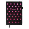 Книга записная Buromax RELAX А5 96 листов, чистый (черный бум.) розовый (BM.295422-10)