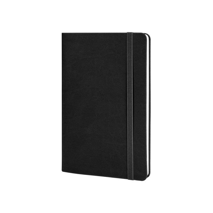 Книга записная Optima А5 VIVELLA, мягкая обложка, резинка, белый блок линия, черный (O27104-01)