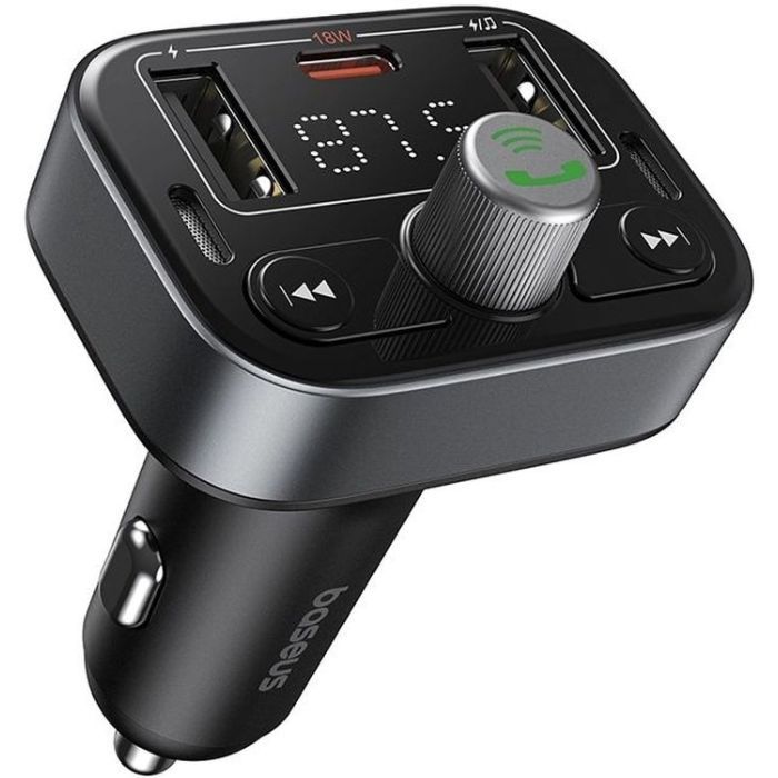 FM модулятор Baseus S-09 Lite Series Black (C10762300113-00) изображение 2