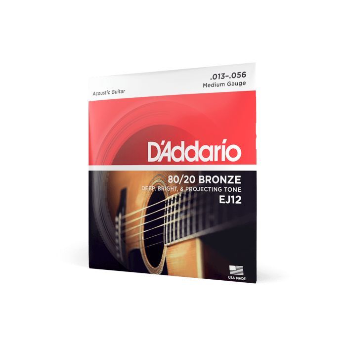 Струны для гитары D'Addario 80/20 Bronze Medium (13-56) (EJ12) изображение 2