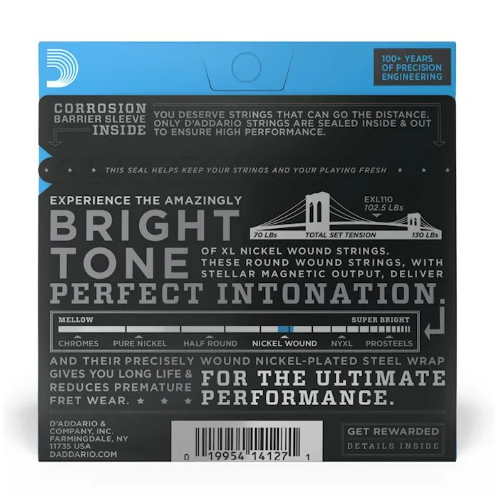 Струны для гитары D'Addario XL Nickel Wound Regular Light (10-46) (EXL110) изображение 3