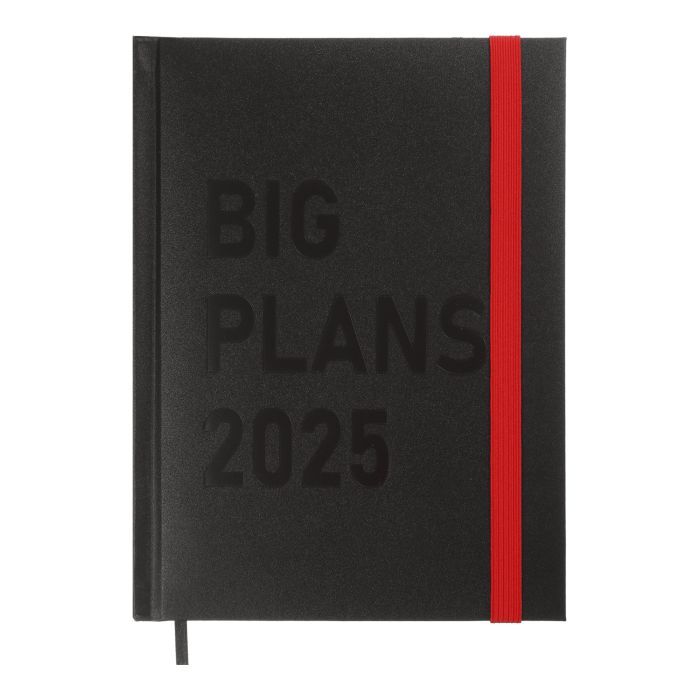 Тижневик Buromax датований 2025 PLANS, А5 чорний (BM.21122-01)