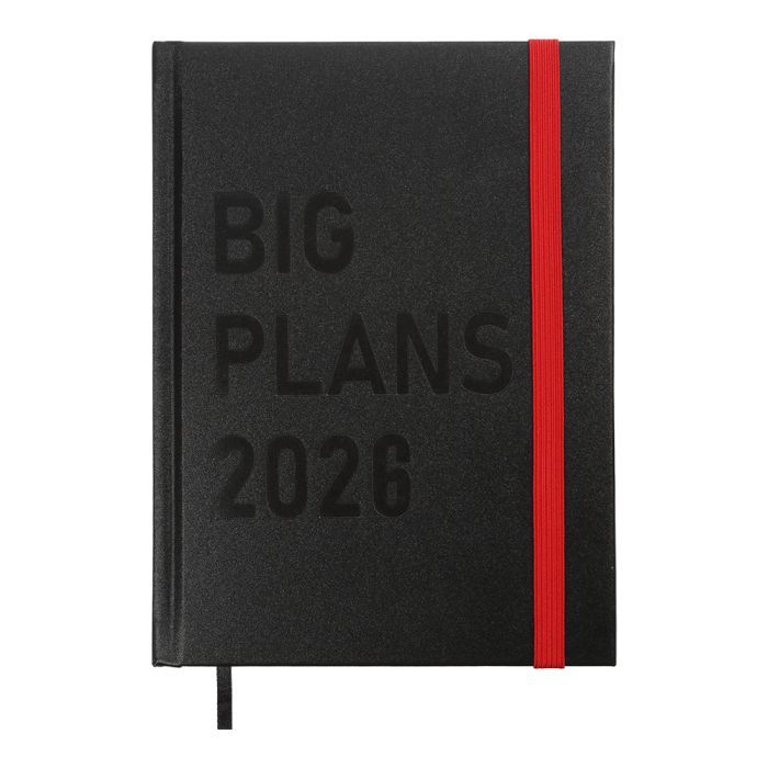 Тижневик Buromax датований 2026 PLANS, А5 чорний (BM.21122-01)