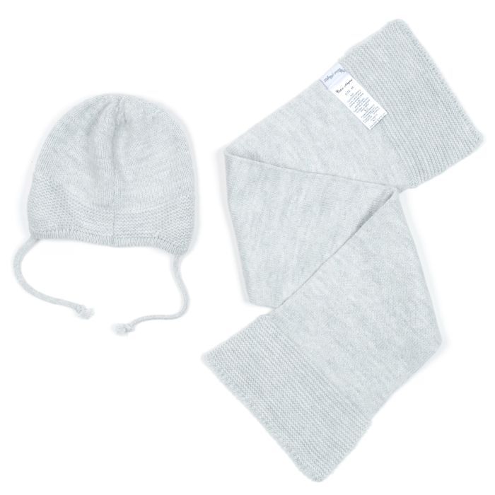 Шапка детская Na с шарфом (NA 1177-50-gray) изображение 5
