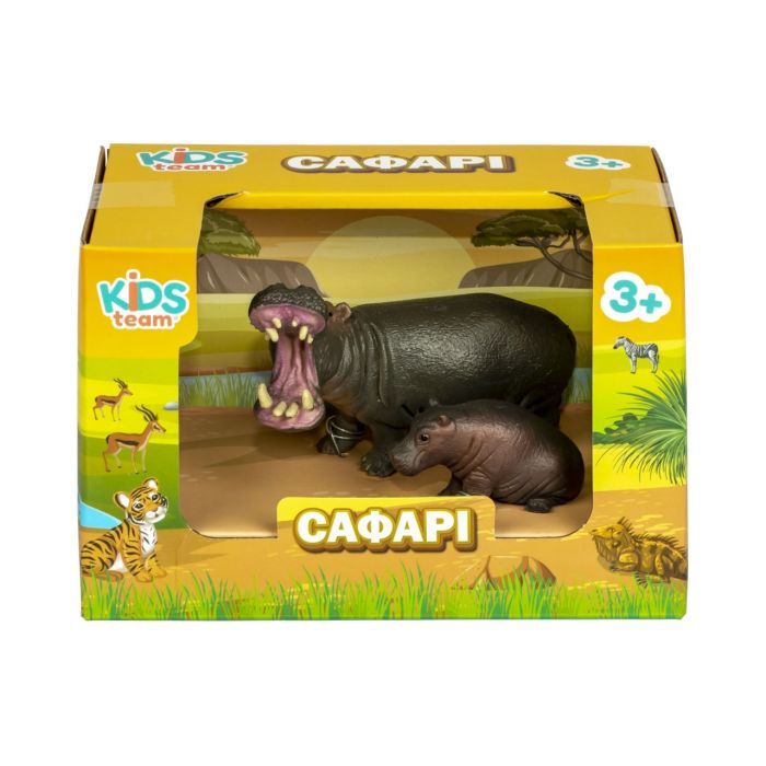 Фігурка Kids Team Сафарі Бегемот із бегемотиком (Q9899-A23_2) зображення 2