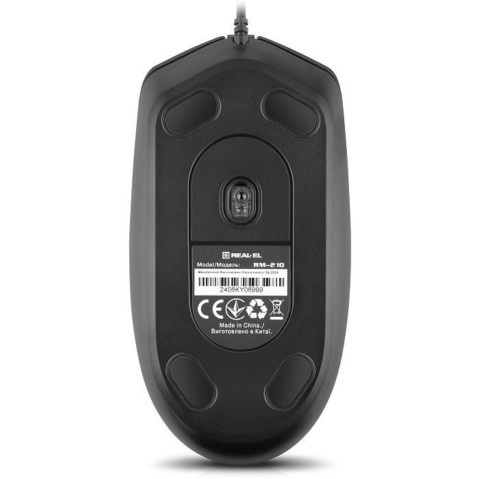 Мышка REAL-EL RM-210 USB Black (EL123200036) изображение 9