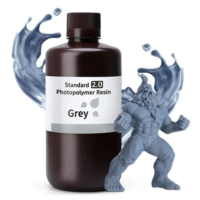 Фотополимерная смола ELEGOO Resin, Standard 2.0 1кг, grey (50.103.0061)