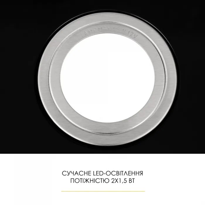 Витяжка кухонна Weilor WBE 58 BLACK (5905538402157) зображення 6