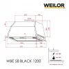 Витяжка кухонна Weilor WBE 58 BLACK (5905538402157) зображення 9