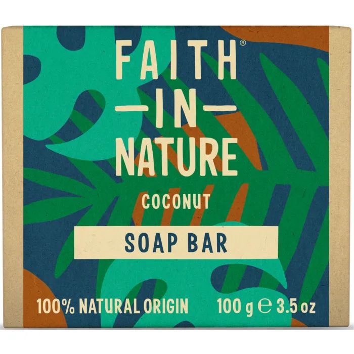 Твердое мыло Faith in Nature Натуральное С кокосом 100 г (708002300363)