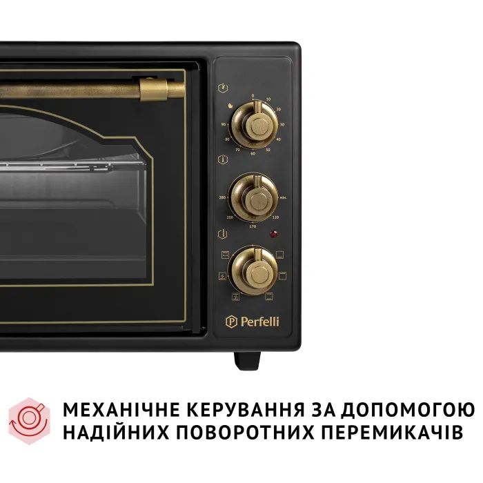 Электропечь Perfelli LAGGIO 37 BLACK RETRO изображение 3