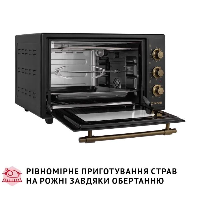 Электропечь Perfelli LAGGIO 37 BLACK RETRO изображение 9