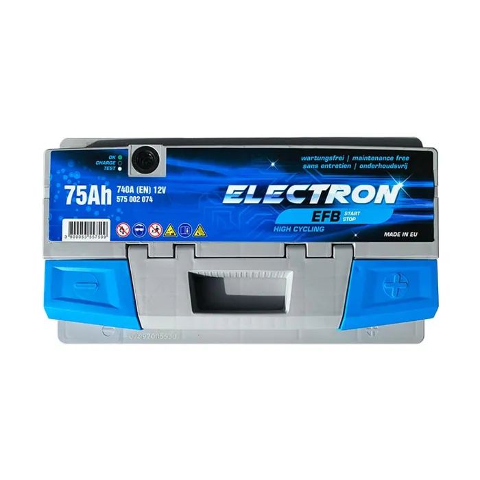 Аккумулятор автомобильный ELECTRON START-STOP EFB 75Ah Н Ев (-/+) (730EN) (575002074) изображение 2