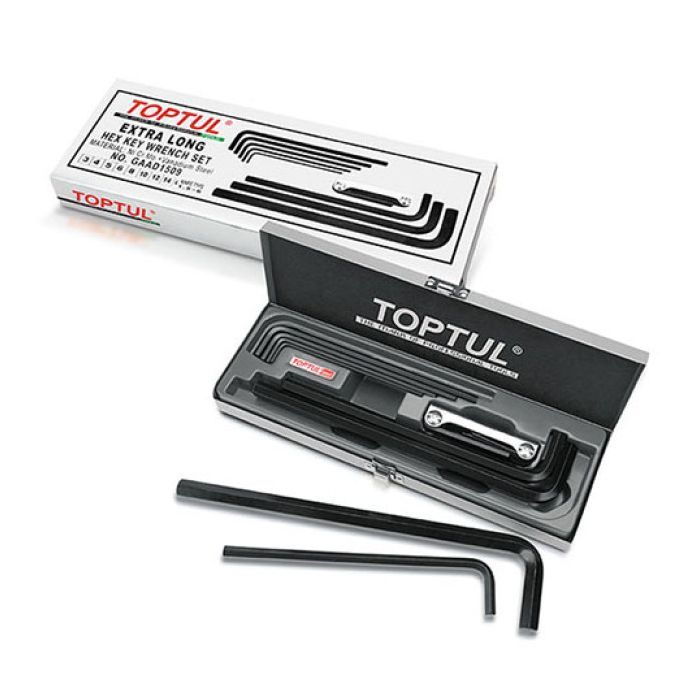 Ключ Toptul шестигранный Г-образный супердлинных 1.5-14мм 9шт. (GAAD1509)