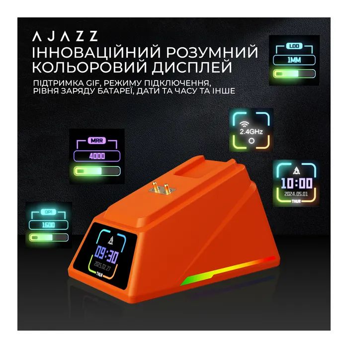 Мышка Ajazz AJ179APEX Wireless/Bluetooth/USB Orange (AJM179-A-O) изображение 11