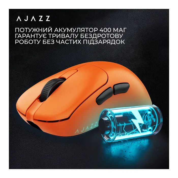 Мышка Ajazz AJ179APEX Wireless/Bluetooth/USB Orange (AJM179-A-O) изображение 12