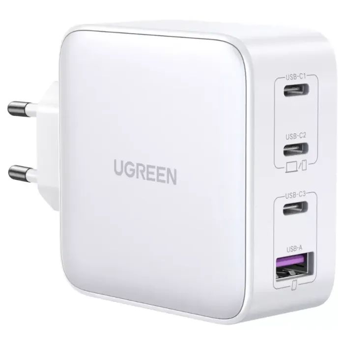 Зарядний пристрій Ugreen 4xUSB 100W (3хUSB-C+USB-A) Gan white CD226 (15337)