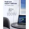 Зарядний пристрій Ugreen 4xUSB 100W (3хUSB-C+USB-A) Gan white CD226 (15337) зображення 5