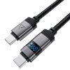 Дата кабель USB-C to USB-C 1.2m 60W digital display C15-03 Black Acefast (6974316283720) изображение 3