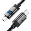 Дата кабель USB-C to USB-C 1.2m 60W digital display C15-03 Black Acefast (6974316283720) изображение 4