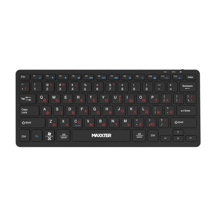 Клавиатура Maxxter KBW-C01B-UA Wireless UA Black (KBW-C01B-UA)