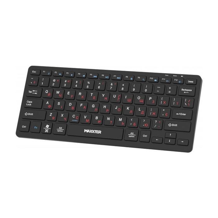 Клавиатура Maxxter KBW-C01B-UA Wireless UA Black (KBW-C01B-UA) изображение 2