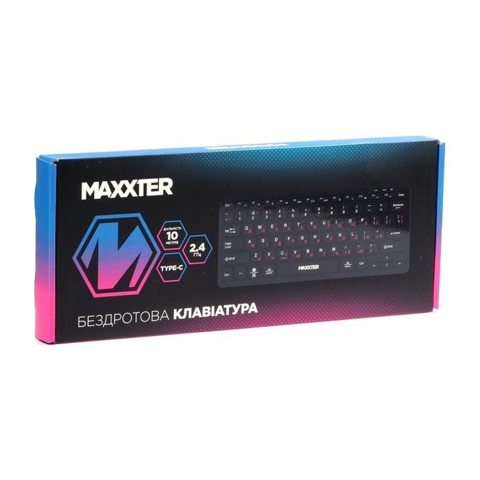 Клавиатура Maxxter KBW-C01B-UA Wireless UA Black (KBW-C01B-UA) изображение 5