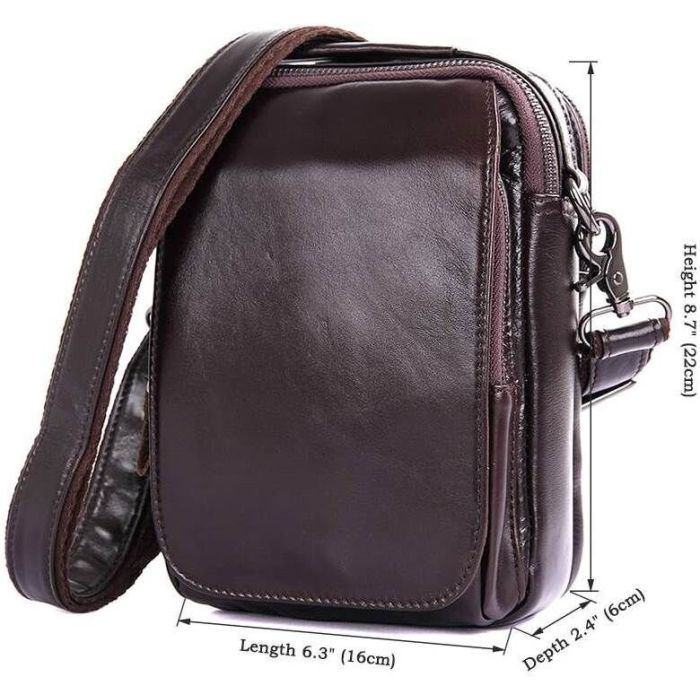 Сумка Vintage Из натуральной кожи Коричневая (14544) изображение 11