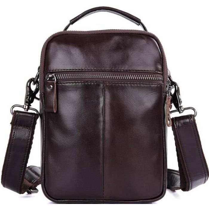 Сумка Vintage Из натуральной кожи Коричневая (14544) изображение 2