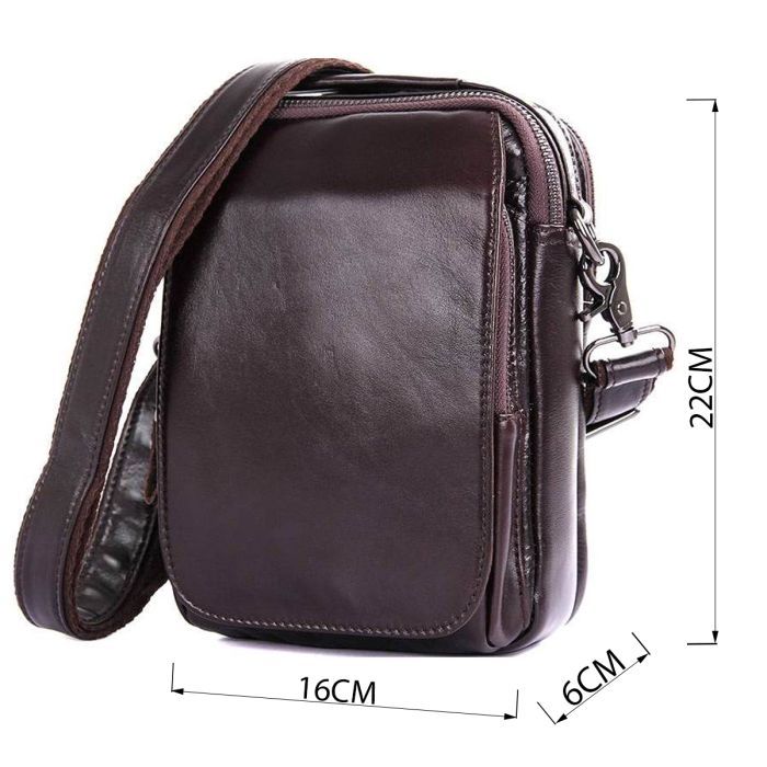 Сумка Vintage Из натуральной кожи Коричневая (14544) изображение 3