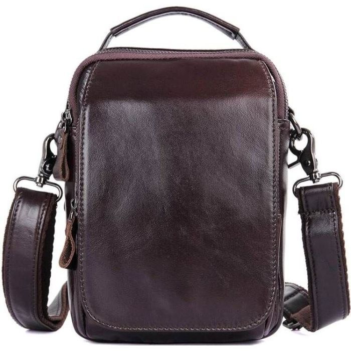 Сумка Vintage Из натуральной кожи Коричневая (14544) изображение 5