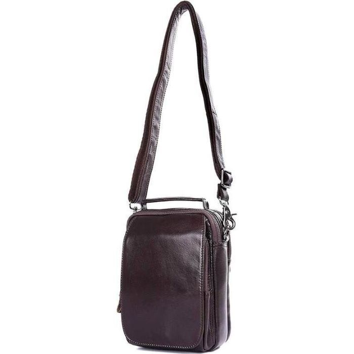 Сумка Vintage Из натуральной кожи Коричневая (14544) изображение 6