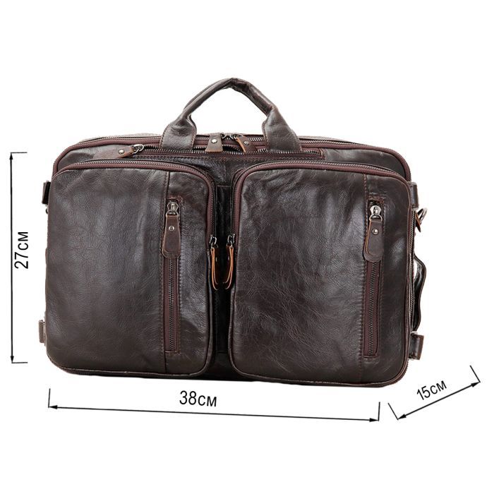 Сумка Vintage Трансформер Коричневая (14106) изображение 3