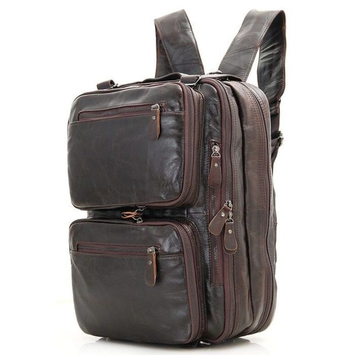 Сумка Vintage Трансформер Коричневая (14106) изображение 7