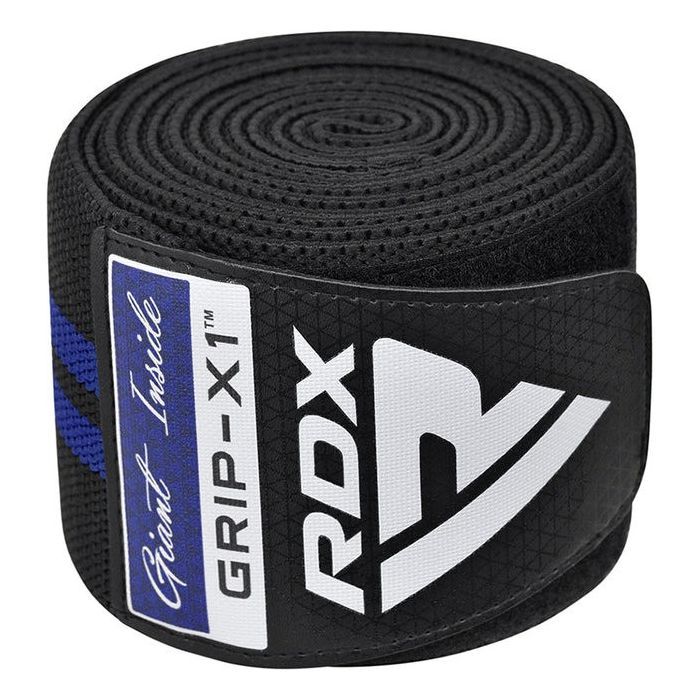 Бинт для спорта RDX Gym Knee Wrap R11 Black/Blue (WAH-KR11BU) изображение 5