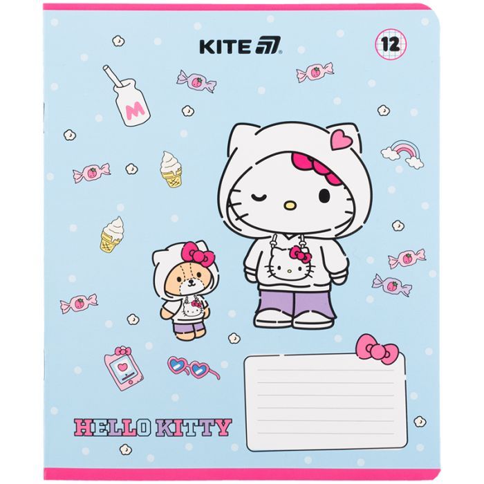 Зошит Kite Hello Kitty, 12 аркушів, клітинка (HK25-232-1) зображення 10
