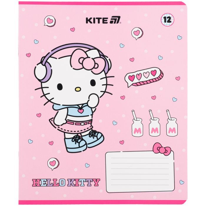 Зошит Kite Hello Kitty, 12 аркушів, клітинка (HK25-232-1) зображення 8