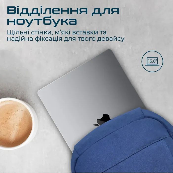 Рюкзак для ноутбука Promate 15.6" Birger grey (birger.grey) изображение 3