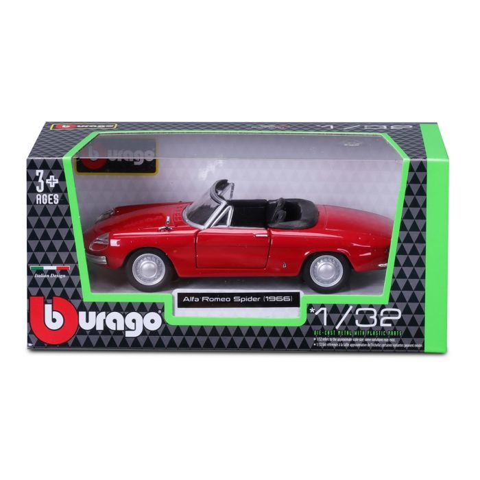 Машина Bburago Alfa Romeo Spider 1966 (132) (18-43047) зображення 7